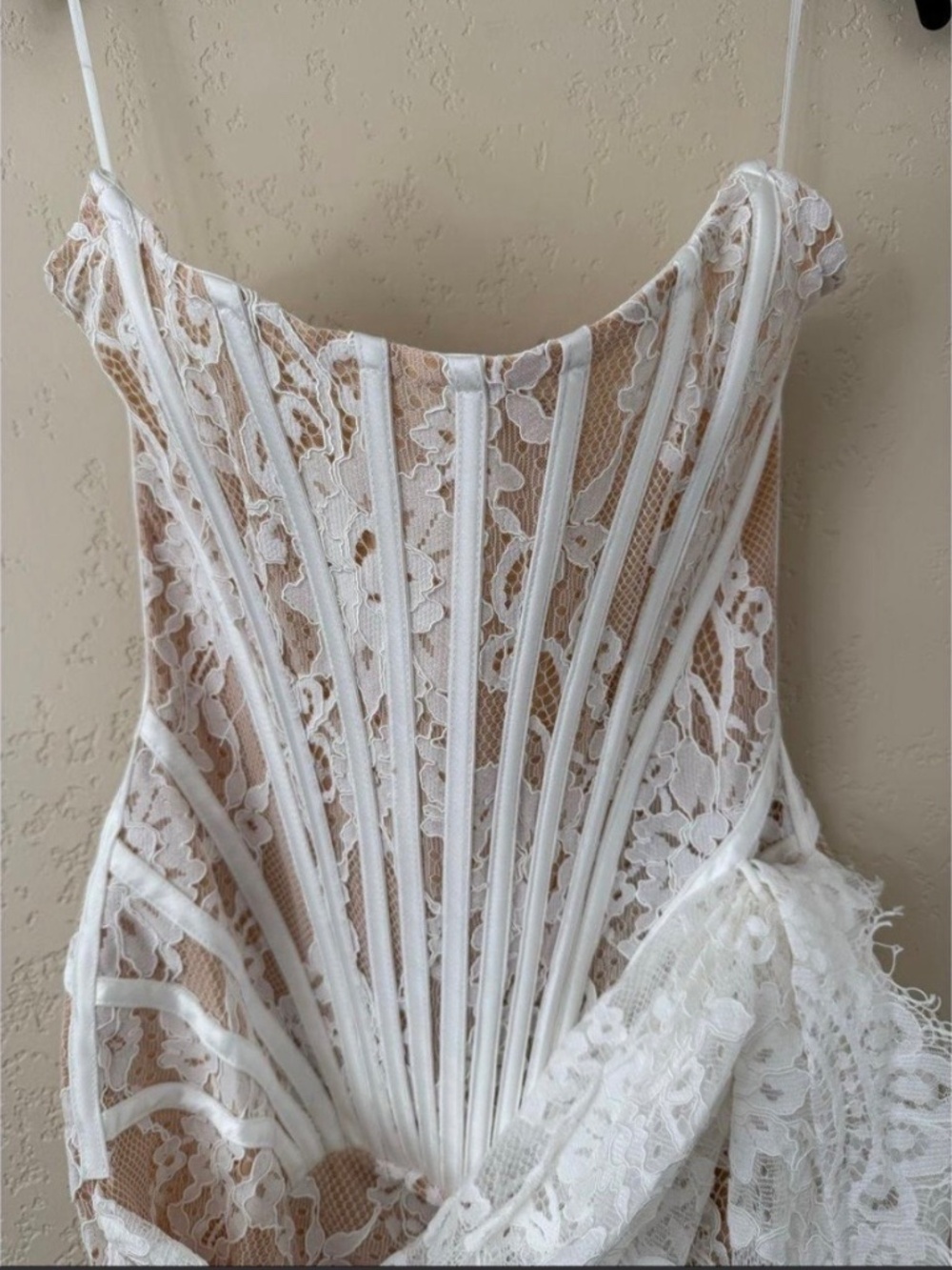 Heiress Beverly Hills Lace Corset Mini Dress with Satin Detailing - Picture 2 of 6